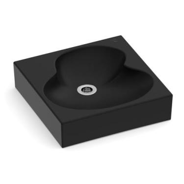 Imagem de Kit 2 Cubas de Apoio 41x41cm Ruy Ohtake Roca Matte Black