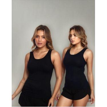 Imagem de Kit 2 Regatas Nadador Fitness Academia Canelada - MC Digital, GG, Pret