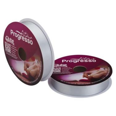 Imagem de Fita de Cetim Progresso 22mm 50 Mts Prata 084