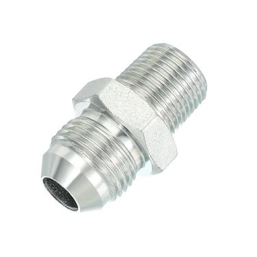 Imagem de PATIKIL Conectores de mamilo redutores hexagonais adaptador de tubo macho 3/10.2 cm alargamento 37° JIC x 3/20.3 cm macho NPT, adaptador de bocal redutor de encaixe de tubulação encaixe hidráulico de
