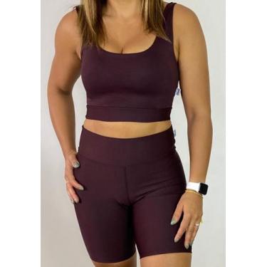 Imagem de Conjunto Bermuda e Top com Bojo Removível Semi Poliamida - Fit by Port