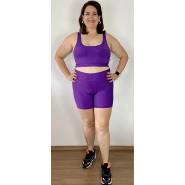 Imagem de Conjunto Plus Size Short e Top com Sustentação em Poliamida - Fit by P