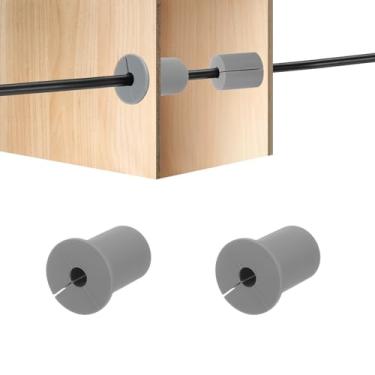 Imagem de HiPicco 2 peças de ilhós de parede para cabos, cabo de silicone de 2,5 cm, bucha de parede, alimentação, kit de roteamento, acessórios, cabo de parede, passagem, para Ethernet com orifício de 8 mm,