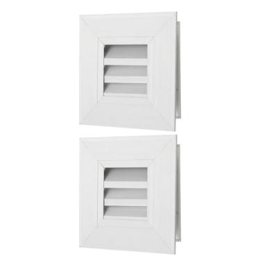 Imagem de PATIKIL Capa de ventilação de porta, 2 peças 10 x 10 cm, capa de ventilação de grade de alumínio com veneziana para porta de guarda-roupa de armário, tom prateado