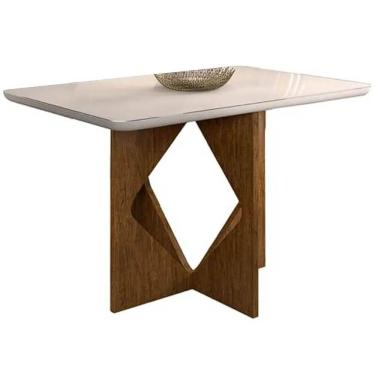 Imagem de Mesa Madrid 90x90cm Minas Plac Cor Cinamomo Off White