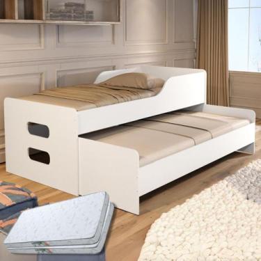 Imagem de Bicama Confortável Reforçada Completa Com 2 Colchões D20 Dupla Face En