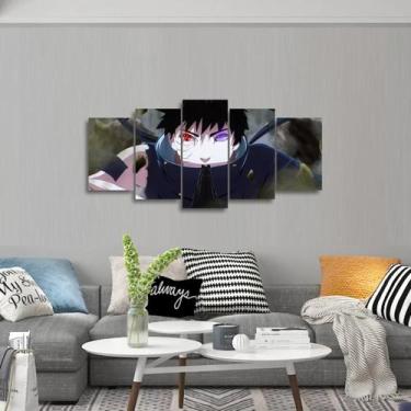 Imagem de Quadro Obito Uchiha Para Quarto 125x60 Mosaico 5 Peças - Wall Frame