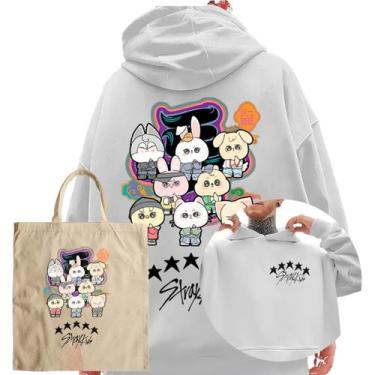 Imagem de Kit Moletom E Ecobag Blusa De Frio Stray Kids 5 Star Chibli - Abstract