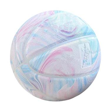 Imagem de Sporting Goods Bola de basquete para adultos, basquete profissional ao ar livre interno tamanho oficial 7 feita para uso interno e externo (branca)