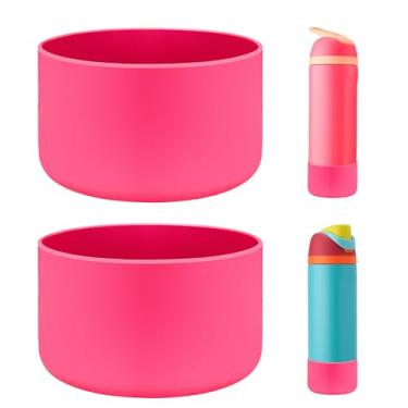 Imagem de HEYSKAY 2 peças de bota de silicone para garrafa de água Owala Flask 947 ml, capa protetora antiderrapante para Owala Twist, FreeSip and Flip de aço inoxidável, base inferior de bota sem BPA