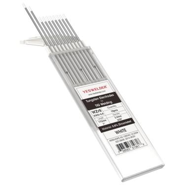 Imagem de Eletrodo de tungstênio de soldagem TIG YESWELDER 0,8% zirconiado 3/32