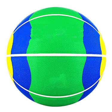 Imagem de Sporting Goods Bola de basquete para crianças, profissional ao ar livre, interior, tamanho juvenil, basquete, tamanho oficial 5, feita para uso interno e externo (verde)
