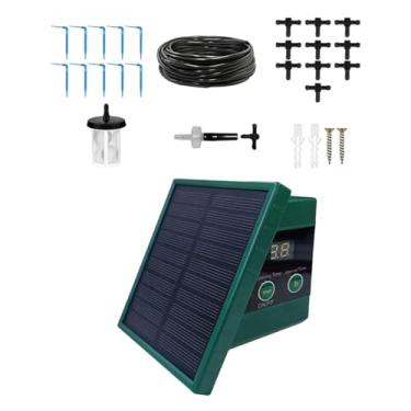 Imagem de Baoblaze Kit de de irrigação por gotejamento solar de irrigação automático Parafuso anti-sifonagem Controlador de hardware com temporizador