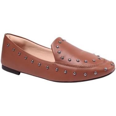 Imagem de Sapatilha Mocassim Feminino Loafer Slipper Com Tachas Casual Confortav