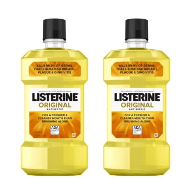 Imagem de Enxaguante bucal Listerine Original Antisseptic, pacote duplo de 1 litro