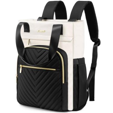 Imagem de Mochila para laptop LOVEVOOK para mulheres 15,6" impermeável preta