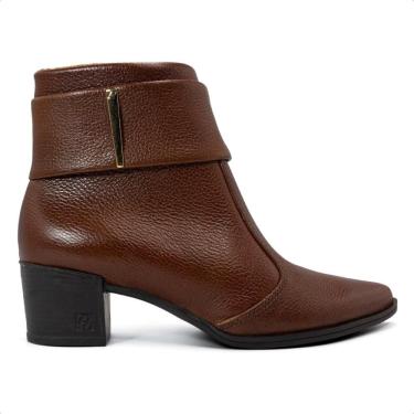 Imagem de Bota Pegada Feminina Em Couro Salto Bloco Detalhe 280501