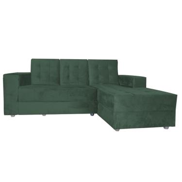Imagem de Sofá 3 Lugares 1,80 mts Vitoria Chaise Verde