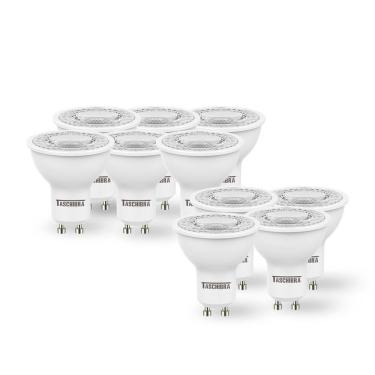 Imagem de Kit 10 Lâmpadas Led Dicroica Mr16 Tdl 7w Taschibra Bivolt 2700k Luz Quente