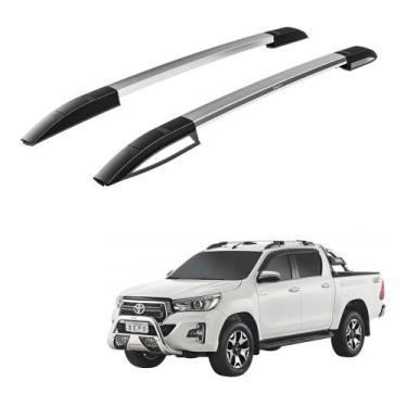 Imagem de Rack Teto Longarina Hilux 2016 2017 2018 Cd Alumínio Polido - Bepo