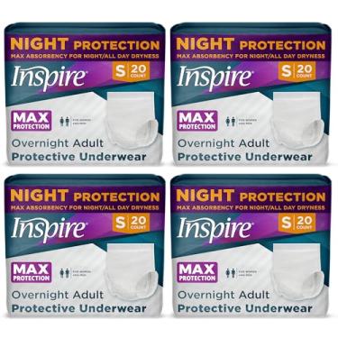 Imagem de Inspire Fraldas para adultos mulheres ou homens – Absorção máxima | Nossa roupa íntima mais absorvente e seca para incontinência para mulheres ou homens | Fralda à prova de vazamento durante a noite