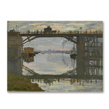 Imagem de "Le Pont De Bois" de Claude Monet Pinturas Famosas Impressão em Tela Monet Reproduções de Pintura a Óleo Tela Arte de Parede para Sala de Estar 20 x 27 cm Sem Moldura
