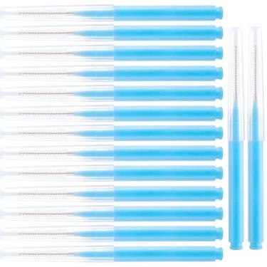 Imagem de Alpinleux Escova de limpeza de chuveiro com 15 peças, palhetas de limpeza de chuveiro, escova interdental de nylon, escovas pequenas para limpeza de chuveiro (azul)