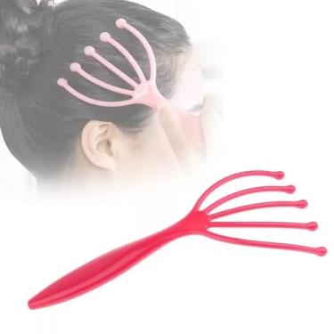 Imagem de Massageador Cabeça Pescoço Couro Cabeludo Dedos Antiestresse Manual Spa