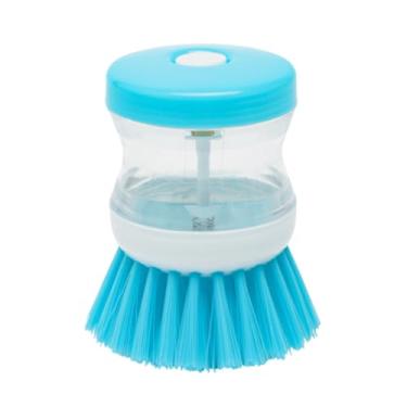 Imagem de Kit 3 Escova Limpeza Multiuso Dispenser Detergente Sabão Sabonete Esponja Lava Louça(1)