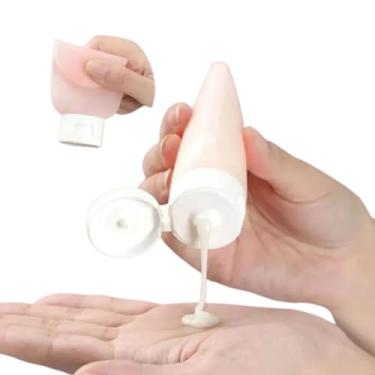 Imagem de Kit de Frascos para Viagem 60 ml - 3 Unidades Porta Shampoo, Sabonete e Creme, Antivazamento Compacto e Reutilizável Ideal para Viagens de Avião e Cosméticos Fácil de Usar e Seguro