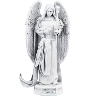 Imagem de Estátua São Rafael Arcanjo da Cura - Imagem Católica (Cor Mármore)