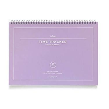Imagem de PAPERIAN Believe TIME Tracker – Planejador de estudo sem data/para fazer lista/agenda com fio de tamanho A4, Violeta