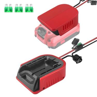 Imagem de Laimiao Adaptador de roda elétrica para bateria Craftsman 20V, adaptador de bateria de doca com fusível, terminal de fio, conversor de energia de fio calibre 14 para carro RC, robótica, uso DIY e