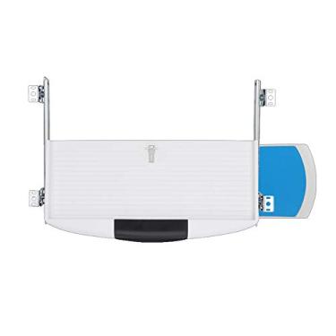 Imagem de Bandeja De Teclado Deslizante E Suporte Para Mouse Sob A Mesa, Gaveta De Teclado Ergonomicamente Ajustável Em Altura Com Plataforma De Mouse Rotativa 360", Material Abs Ecológico, Preto, White