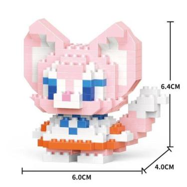 Imagem de Brinquedo Blocos de Montar Infantil Brinquedo Educativo Animais De Bri