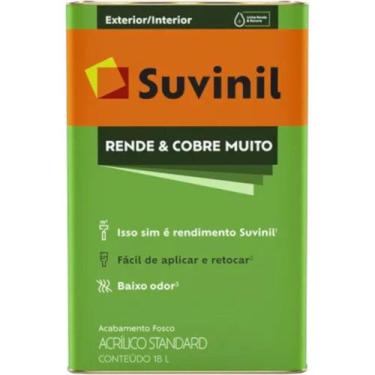 Imagem de Tinta Acrílica Rende e Cobre Muito Fosco Branco 18 Litros - 50308441 -