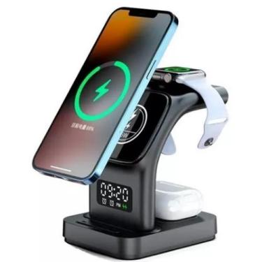 Imagem de Carregador Sem Fio Indução Magnético 5 Em 1 Para Celular - Leon
