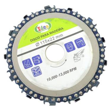 Imagem de Disco De Escultura Madeira Tipo Moto Serra Corrente Moedor - IDEA+PRO