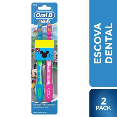 Imagem de Escova Dental Infantil Oral-B Mickey 2 Unidades