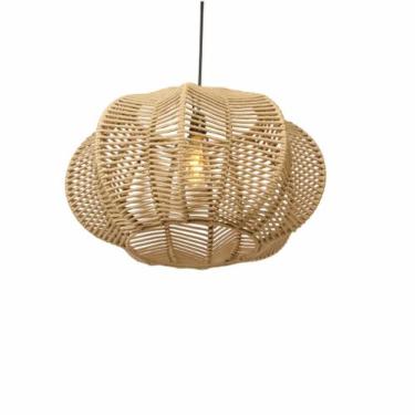 Imagem de Pendente Lustre Flor Pequena Corda Náutica - FibraDecor, Rami