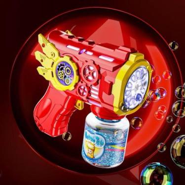 Imagem de Brinquedo Lança Bolhas De Sabão Automática com Luz crianças arma armin