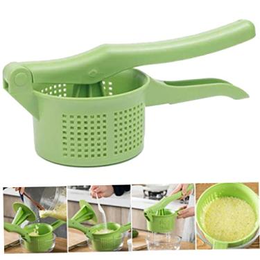 Imagem de Espremedor criativo de recheio de vegetais Ferramenta de espremer frutas Ferramenta de desidratação de pressão manual para jantar na cozinha (verde). Espremedores manuais