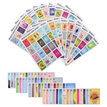 Imagem de Ambercalm Mexican Bingo Games in Spanish English for 20 Players,Millennial Bilingual Puerto Rico Game Cards,Baraja Mexicana Juegos para Baby Shower,Schools,Cinco de Mayo and Mexican Party