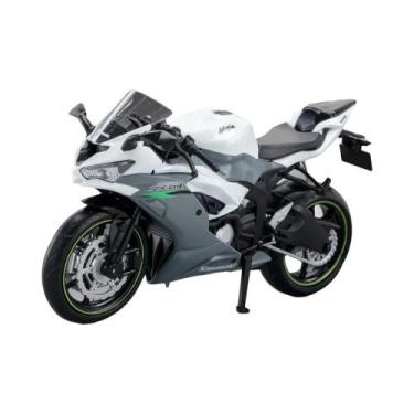 Imagem de Escala 1:12 Kawasaki NIJIA ZX-6R Modelo De Motocicleta Em Liga Com Pne