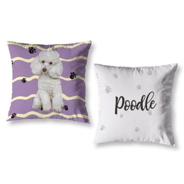 Imagem de Kit 2 Almofadas Pet Cachorros Cheias 40cm x 40cm Decorativas Estampada