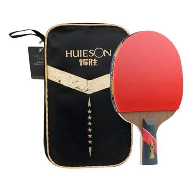 Imagem de Raquete Ping Pong Huieson 6 Stars Preta/vermelha Cs (chinês)
