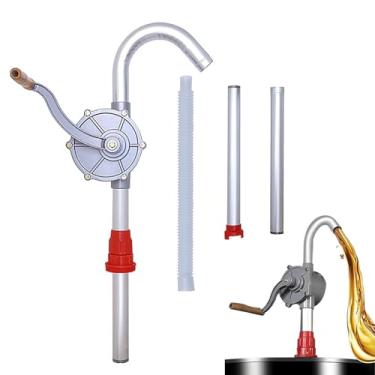 Imagem de Tylulikaty Bomba de tambor de alumínio de 15 a 55 galões, transferência manual de líquido, bomba de barril rotativo para gasolina, óleo, combustível, diesel, querosene, fluido hidráulico