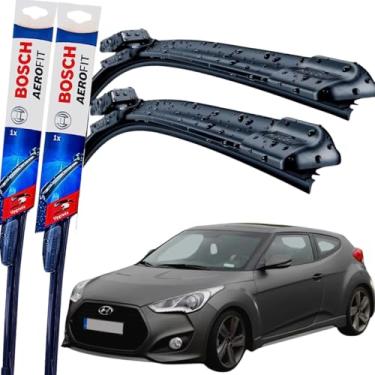 Imagem de Par Palheta Limpador Parabrisa Dianteiro Silicone Bosch Paleta Hyundai Veloster 2011 á→ 2013