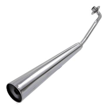 Imagem de Escapamento Moto Honda Pop 100 2007 a 2015 Cromo Forte Modelo Original