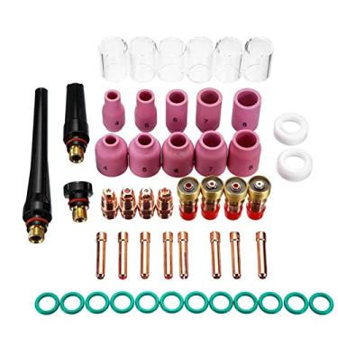 Imagem de Tocha de soldagem Tocha de soldagem lente de gás resistente para WP-17/18/26 TIG 10 kit de copo de vidro durável e prático acessórios de soldagem cabeça de tocha por atacado